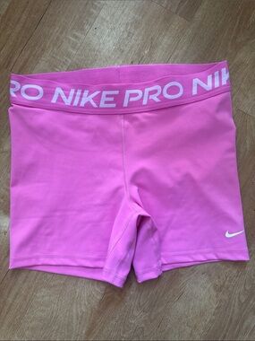 Nike Pro Bright Pink Women's Training Compression Shorts large